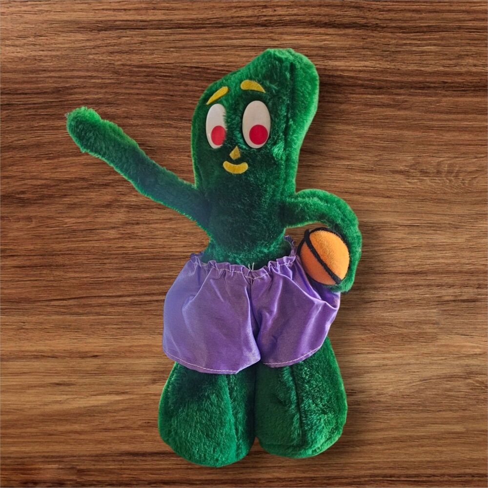 Vtg Basketball player Gumby plush